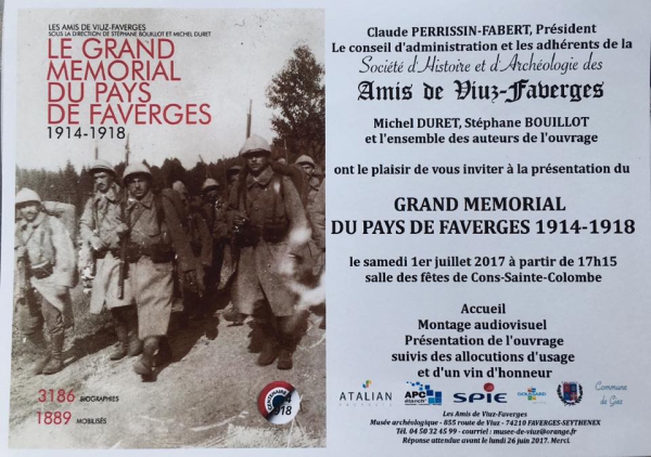 cons-sainte-colombe,faverges,doussard,livre,commemoration,guerre