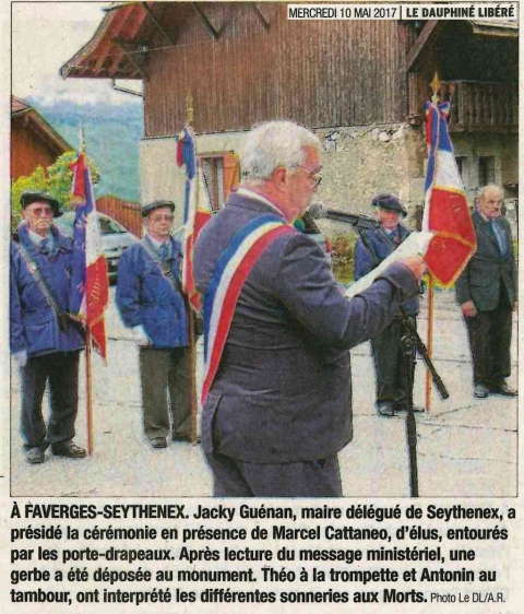 faverges,seythenex,ceremonie,8 mai 1945,haute-savoie