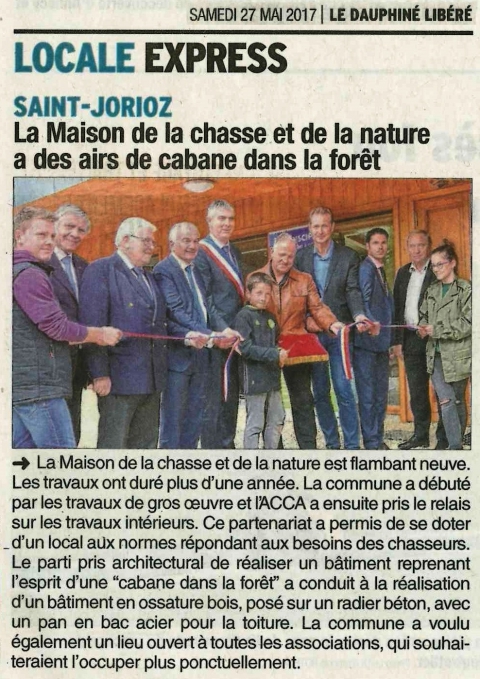 saint-jorioz,inauguration,maison,chasse et nature,haute-savoie