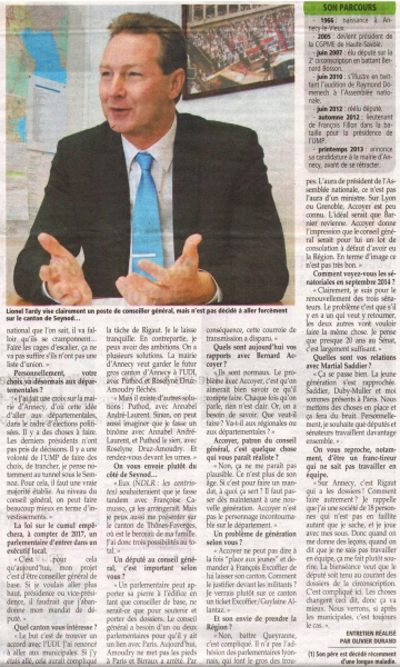 presse,essor,lionel tardy,annecy,municipales,region,election,departement,haute-savoie,rhone-alpes