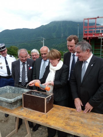 faverges,gendarmerie,construction,batiment,premiere pierre