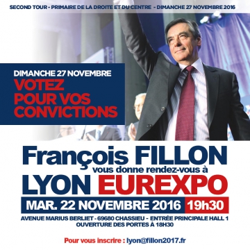 meeting,reunion,fillon,lyon,eurexpo,primaire 2016