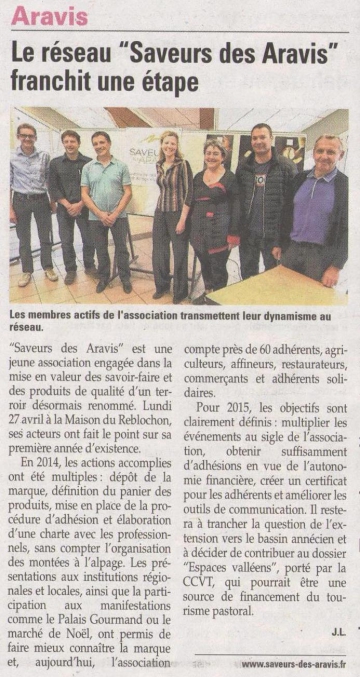 presse,dauphine,thones,saveurs des aravis,assemblee generale,fromage,produits du terroir,aravis,association