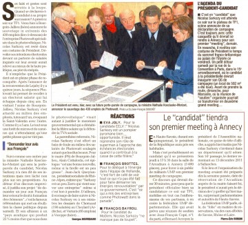 presse,dauphine,annecy,visite,president de la republique,election,meeting,sarkozy,ump,elysee