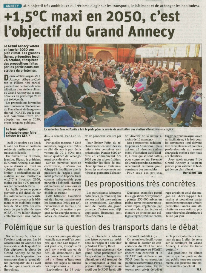 grand annecy,annecy,climat,restitution,atelier,presse,ledauphine libere