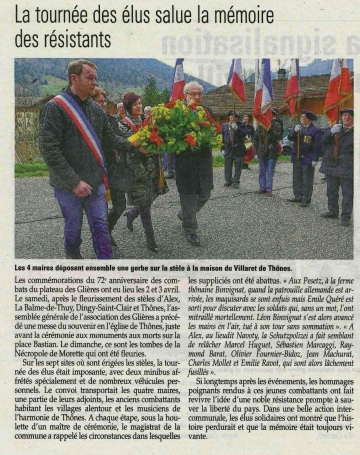 thones,morette,combat,anniversaire,plateau des glieres