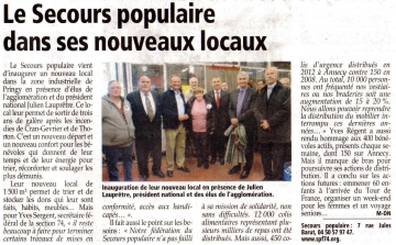 presse,dauphine,pringy,inauguration,secours populaire