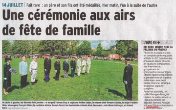 presse,dauphine,14 juillet,ceremonie,tardy,annecy,paquier