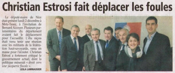 presse,dauphine,metz-tessy,reunion,ump,ump 74,estrosi,accoyer,elus,haute-savoie