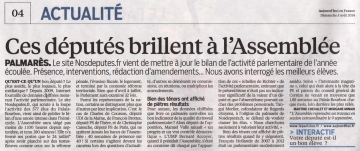 presse,classement,depute,le parisien,amendement,ump