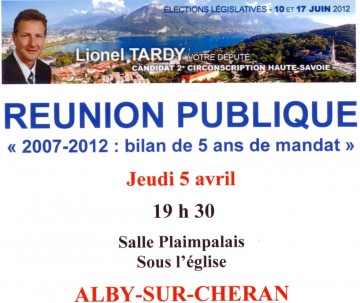 presse,dauphine,reunion publique,lionel tardy,legislatives 2012,campagne,elections législatives