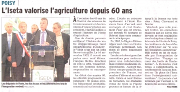 presse,dauphine,agriculture,iseta,60 ans,ceremonie,fete