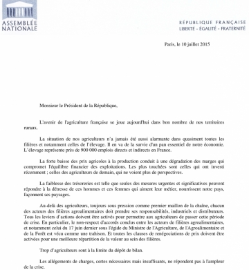 presse,dauphine,hollande,fillon,agriculteurs,éleveurs,urgence,prix,courrier