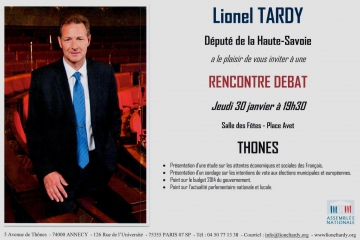 presse,dauphine,thones,rencontre debat,lionel tardy,ump 74,militants,public,2ème circonscription