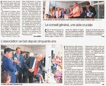 hery-sur-alby,presse,dauphine,inauguration,foyer d'accueil medicalise,association,adimc 74,cg