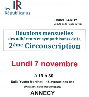 annecy,reunion mensuelle,lr,militants,haute-savoie,lionel tardy