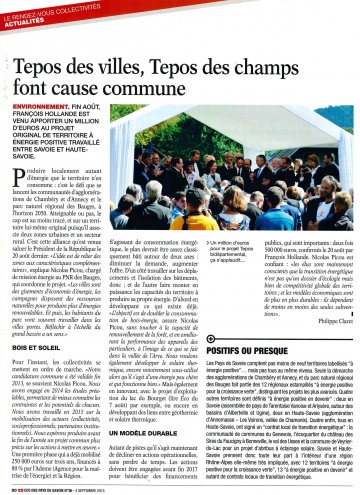 presse,essor,eco,dauphine,parc,naturel,massif des bauges,president,republique,ministre,ecologie,signature,contrat territorial,energie positive,croissance verte