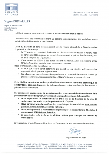 annemasse,frontalier,manifestation,petition,droit d'option