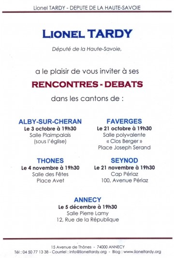 reunion publique,reunion,canton,lionel tardy,alby-sur-cheran,thones,faverges,seynod