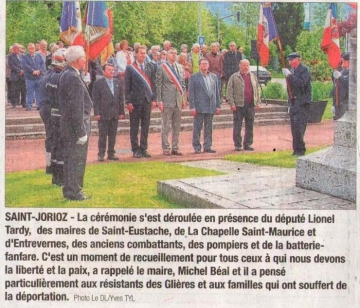 presse,dauphine,ceremonie,8 mai,saint-jorioz,tardy