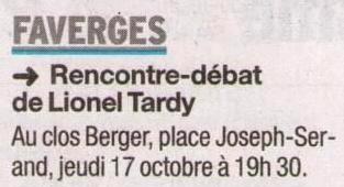 faverges,rencontre,debat,lionel tardy,militant,ump,reunion publique