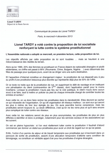 loi,assemblee nationale,communiqué de presse,prostitution,prostituée