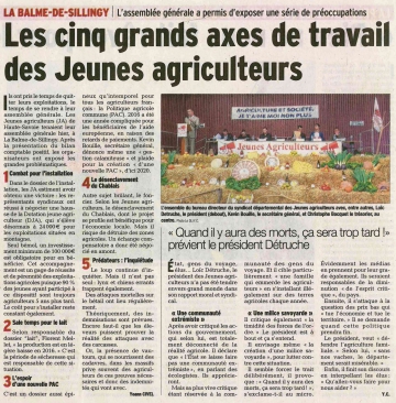 assemblee generale,jeunes agriculteurs,signature,charte,agriculture haut-savoyarde,haute-savoie,la balme de sillingy