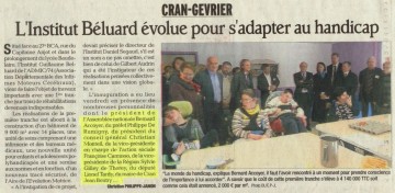 institut,guillaume belluard,handicap,cran-gevrier,presse,dauphine,inauguration