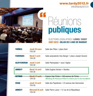 annecy,legislatives 2012,tractage,reunion publique,lionel tardy