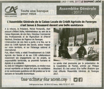 faverges,assemblee generale,caisse locale,credit agricole,haute-savoie