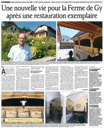 presse,dauphine,giez,gy,patrimoine,restauration,drac,conseil general