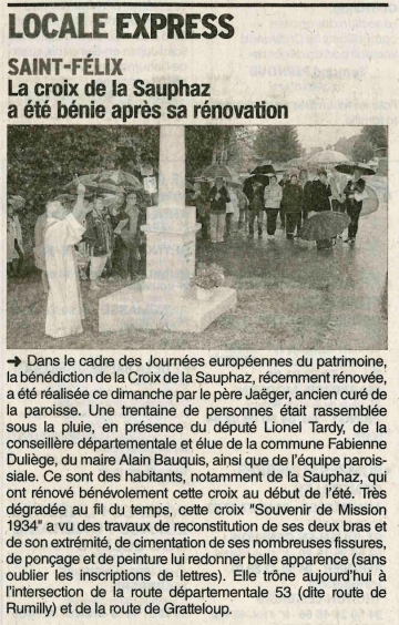 saint-felix,inauguration,croix,haute-savoie