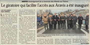 villards-sur-thones,inauguration,route,voiture,rond point,conseil general