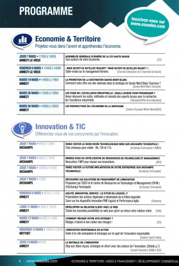 annecy,haute-savoie,oseades 2013,cma,cci,entreprise,cg,developpement,commercial,innovation,financement