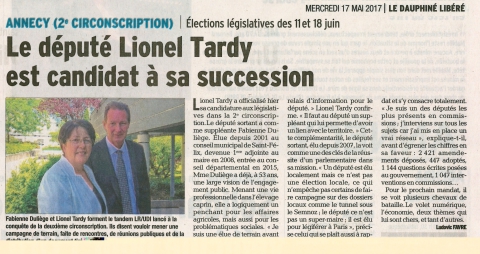 tardy,duliege,annecy,interview,presse,legislatives 2017