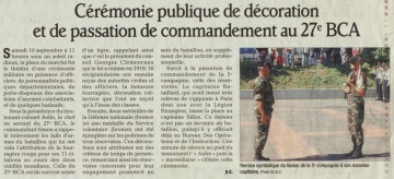 seynod,chasseur alpin,reserviste,ceremonie,27eme bca,presse,dauphine