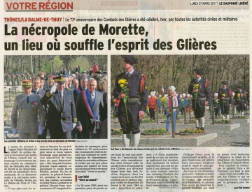 morette,necropole,anniversaire,combat des glieres,haute-savoie