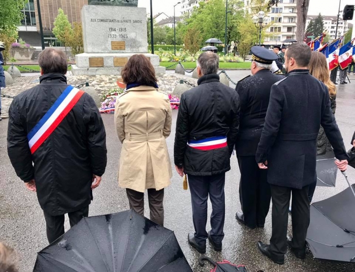 annecy,ceremonie,8 mai 1945,armistice,monument,27eme BCAguerre,resistant,tardy