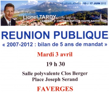 reunion publique,lionel tardy,faverges,presse,dauphine