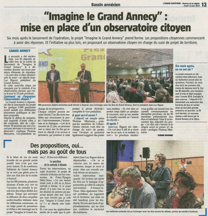 annecy,seynod,presse,essor savoyard,imagine le grand annecy,debat