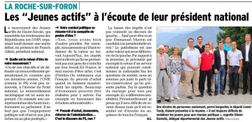 presse,dauphine,la roche-sur-foron,jeunes actifs,les republicains,allisio,tardy,haute-savoie