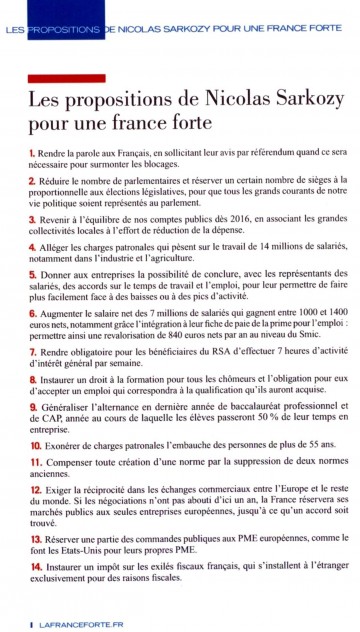 projet,sarkozy,ump,presidentielle 2012