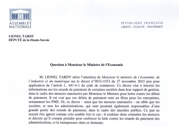 qe,question écrite,pme,délais,paiement,retard,décret,transparence,administration,économie