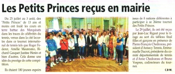 presse,dauphine,annecy,tennis,petits princes,lac,tournoi,international