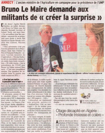 presse,dauphine,ump,cluses,annec,le maire,reunion