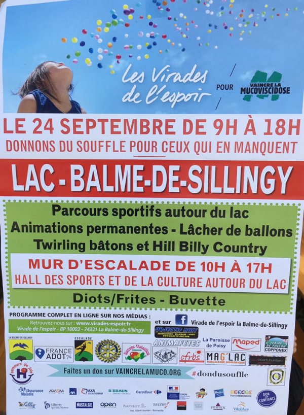 la balme de sillingy,course,mucoviscidose,virade,virade de l'espoir