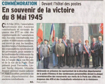 annecy,commemoration,monument,cermonie,8 mai,victoire,guerre