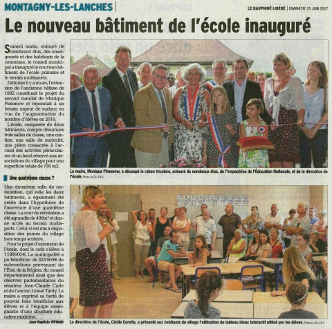 montagny-les-lanches,inauguration,extension,ecole publique,terrain multisports,haute-savoie