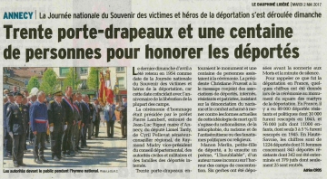 annecy,ceremonie,commemoration,journee nationale,souvenir,victimes,heros,deportation,haute-savoie